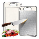 Tábua de Corte Dupla Face em Aço Inox