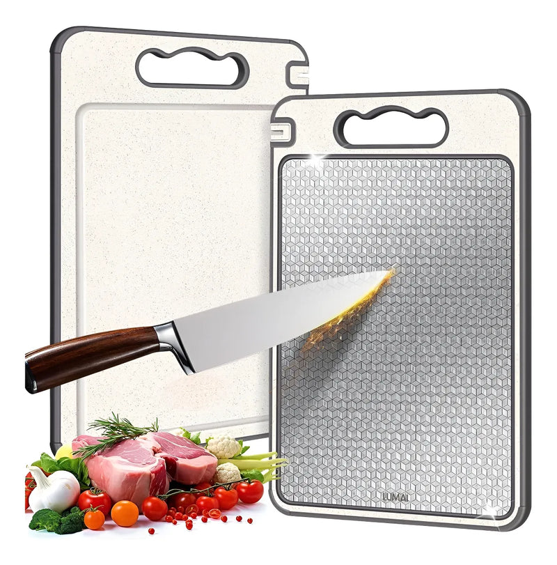 Tábua de Corte Dupla Face em Aço Inox