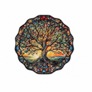 Placa Decorativa Árvore da Vida em Vitral – 15 cm