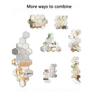 Adesivos de Espelho Hexagonais 45 Peças