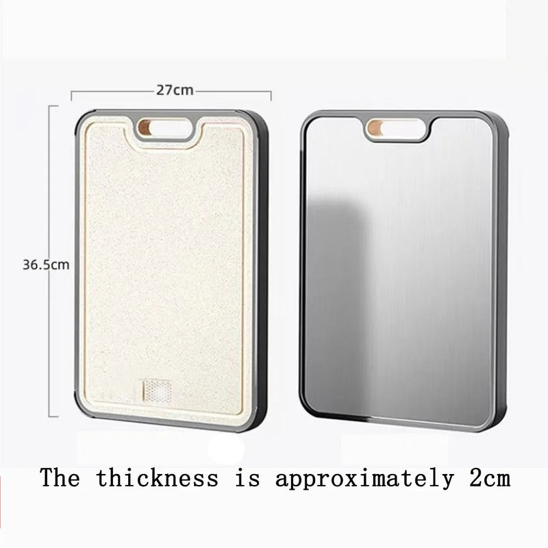 Tábua de Corte Dupla Face em Aço Inox