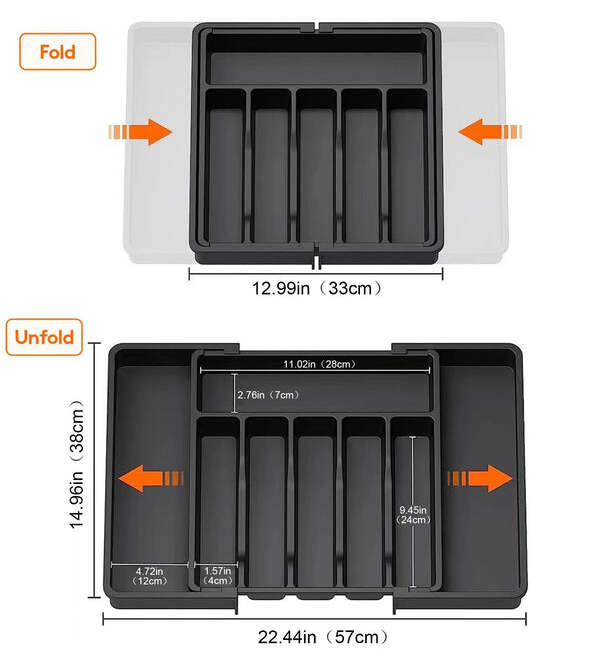 Organizador de Gavetas de Cozinha Expansível