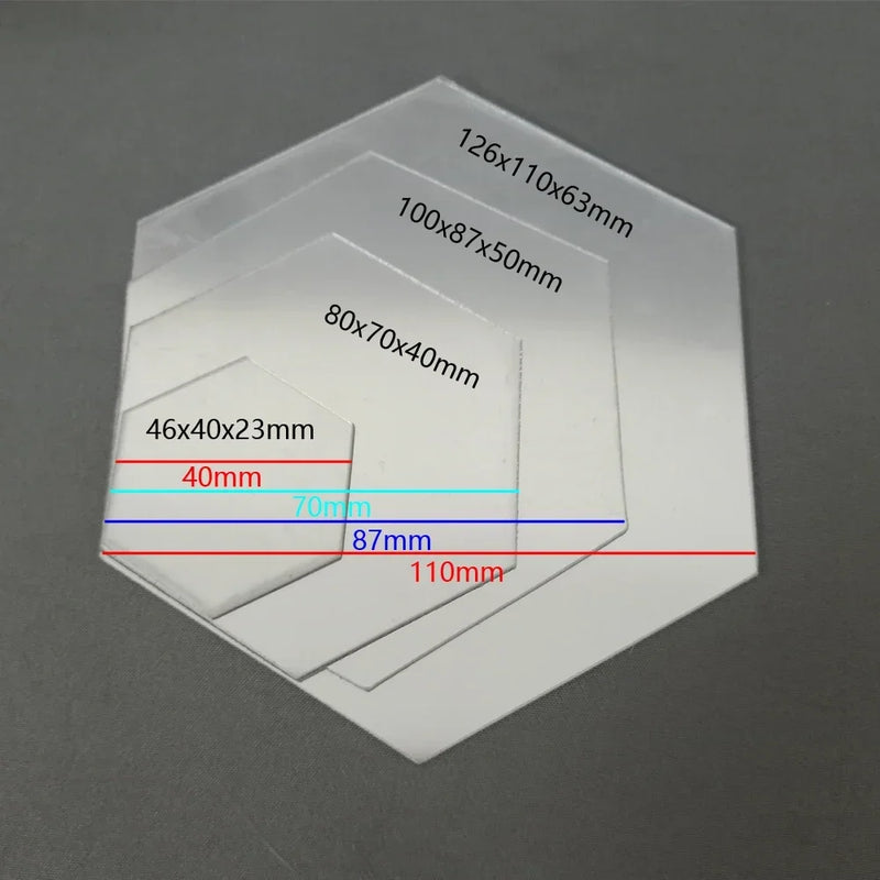 Adesivos de Espelho 3D Acrílicos Hexagonais