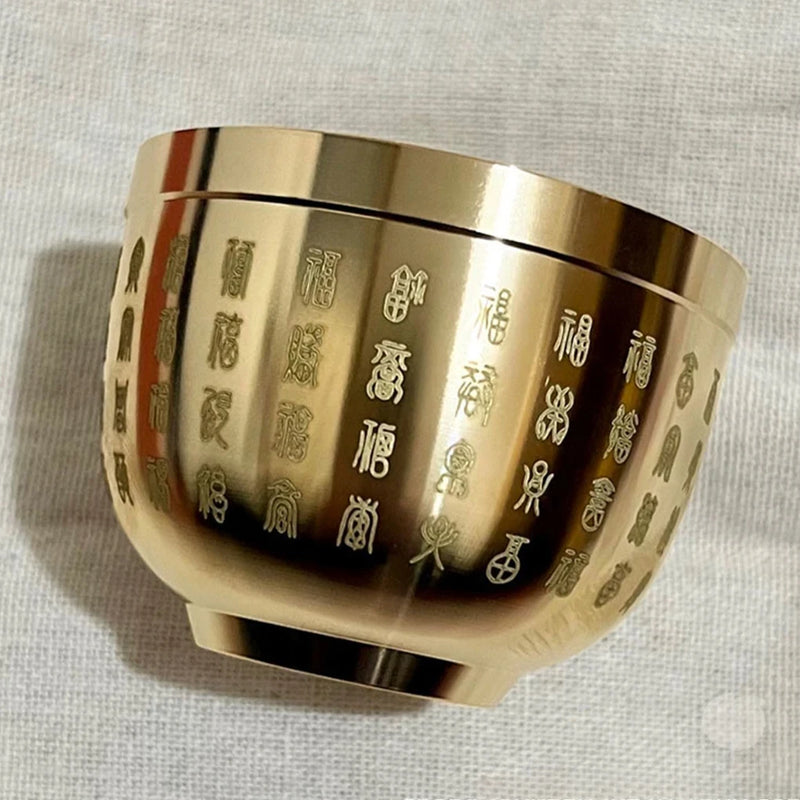 Tigela Feng Shui das Cem Bênçãos em Cobre