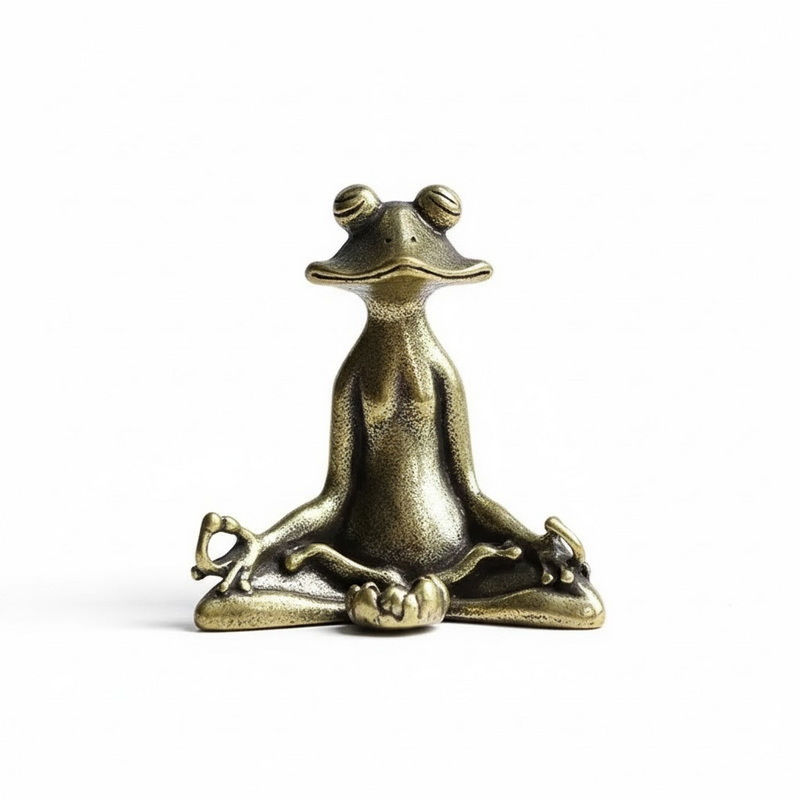 Incensário Zen Sapo em Cobre Maciço